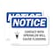 Signmission Contact With Sprinkler Will Sign With Symbol, 10 in W x Rectangle, Vinyl Decal OS-2PACK-NS-D-710-L-10802 - alternate 1